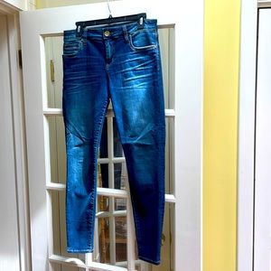 Kut from the Kloth, “toothpick skinny” distressed jeans. Size 8
